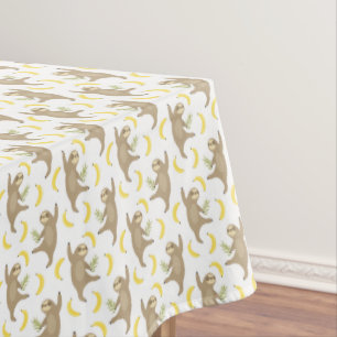 Sloths & Bananas Pattern Tablecloth