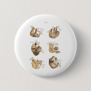Sloths Classic 6 Cm Round Badge