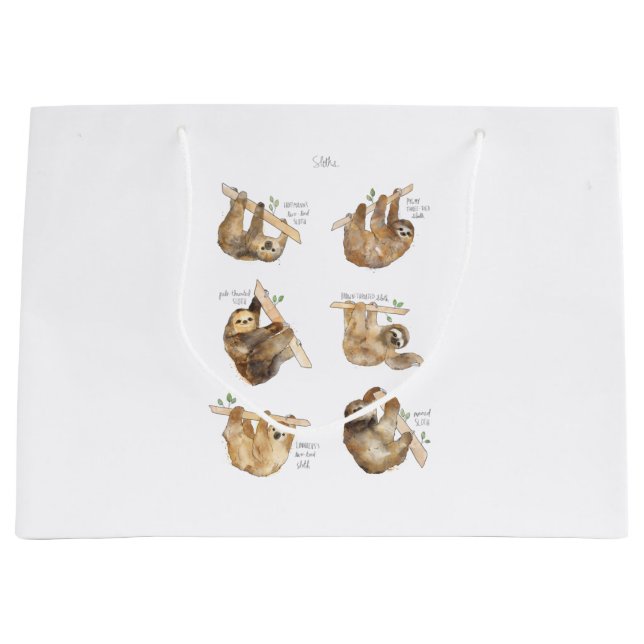 Sloths Classic  Large Gift Bag (Front)