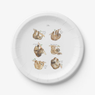 Sloths Classic Paper Plate