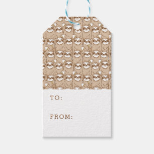 Sloths & Coffee Pattern Gift Tags