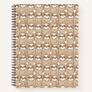 Sloths & Coffee Pattern Notebook