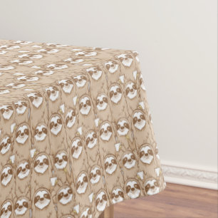 Sloths & Coffee Pattern Tablecloth