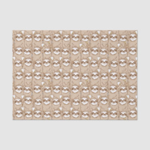 Sloths & Coffee Pattern Tissue Paper