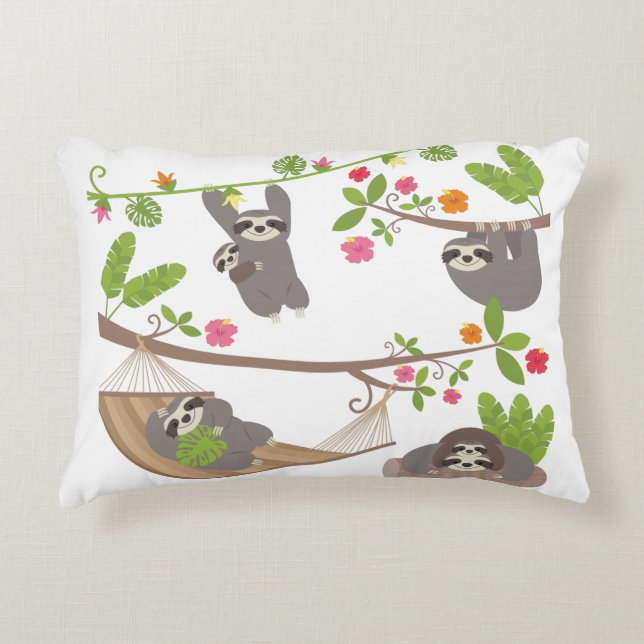 Sloths Decorative Cushion (Front)
