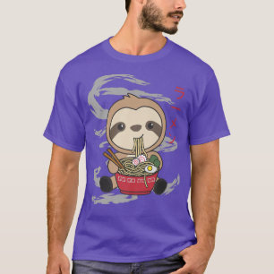 Sloths Eat Foods Ramen Kawaii Sloth2823 T-Shirt