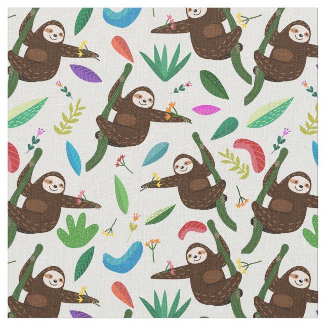 Sloths Fabric (Close Up)