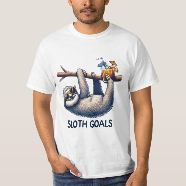 Sloths Goals T-shirt (Front)