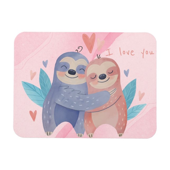 Sloths in Love Magnet (Horizontal)