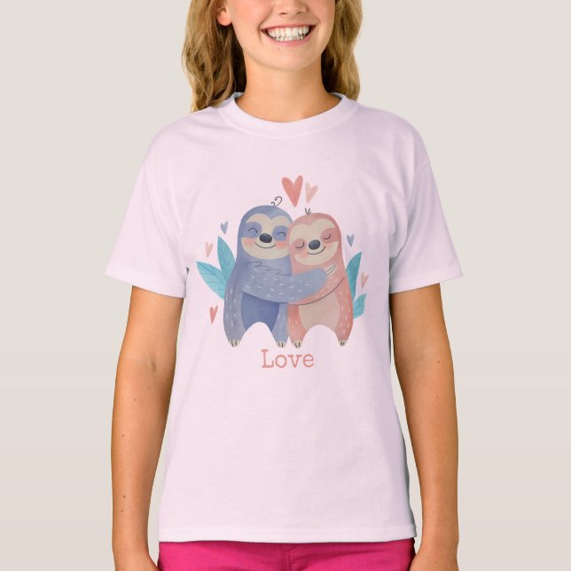 Sloths in Love T-Shirt (Front)