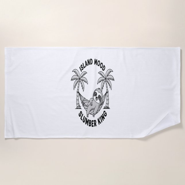 Sloth's Island Beach Towel (Front)