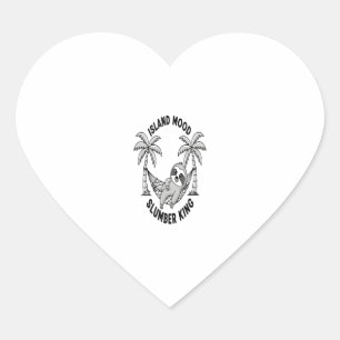 Sloth's Island Heart Sticker