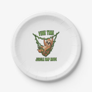 Sloth's Jungle Nap Paper Plate