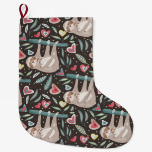 Sloths Large Christmas Stocking