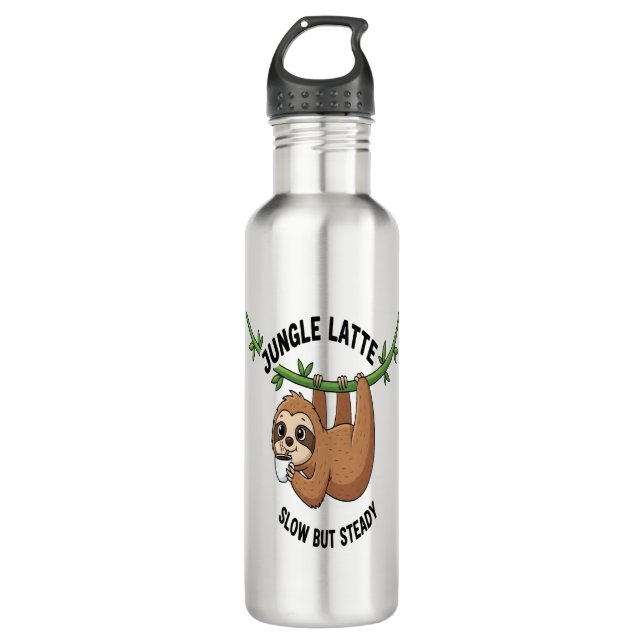 Sloth's Morning Coffee 710 Ml Water Bottle (Front)