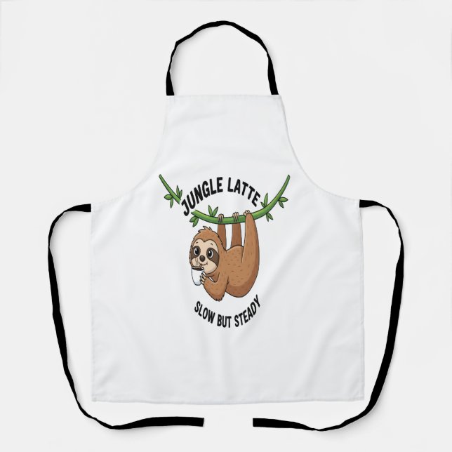 Sloth's Morning Coffee Apron (Front)