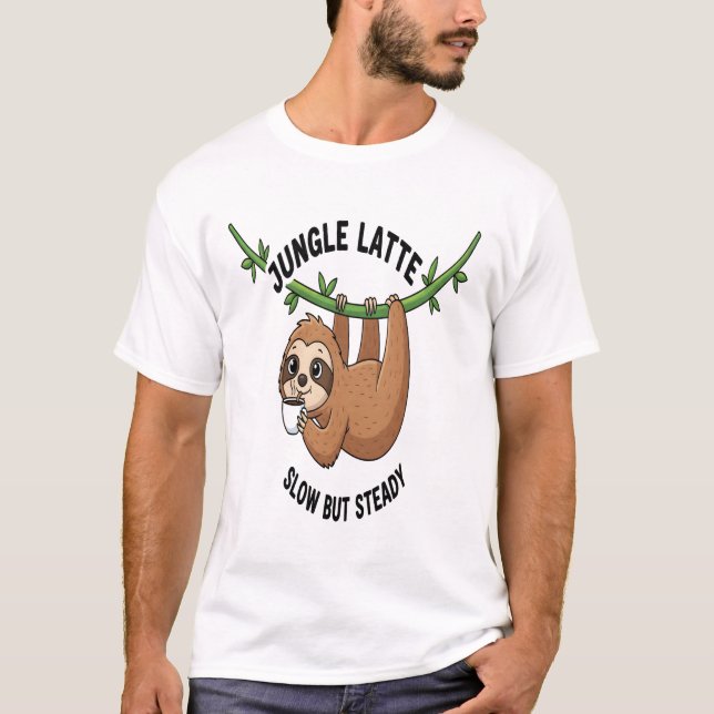 Sloth's Morning Coffee T-Shirt (Front)