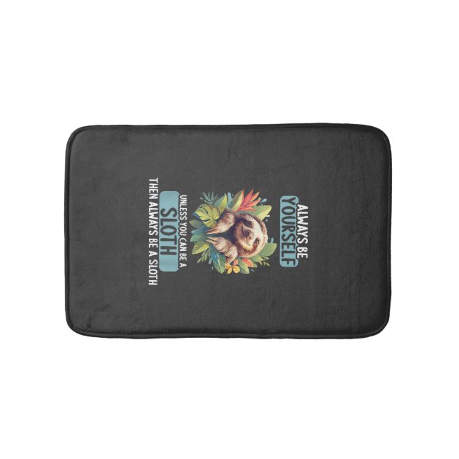 Sloths Sloth T-Shirt Bath Mat (Front)