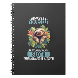 Sloths Sloth T-Shirt Notebook