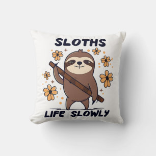Sloths Taking Life Slowly Cushion