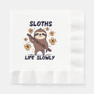 Sloths Taking Life Slowly Napkin