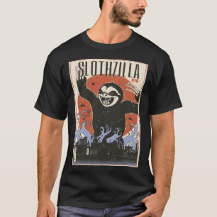 Slothzilla Japanese Sloth Giant Monster Sloth T-Shirt