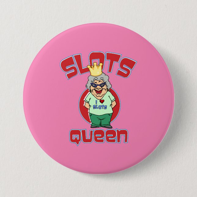 Slots Queen - Customise Slot Machine 7.5 Cm Round Badge (Front)