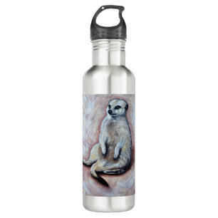 Slouchy Meerkat Painting 710 Ml Water Bottle