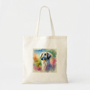 Sloughi Dog 010824AREF111 - Watercolor Tote Bag