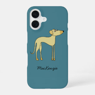 Sloughi Dog Personalised Name iPhone 16 Case