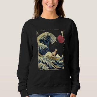 Sloughi Japanese Kanagawa Wave Surf Dog Sweatshirt