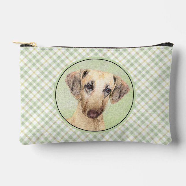 Sloughi Painting Golden Sand Cute Original Dog Art Accessory Pouch (Front)