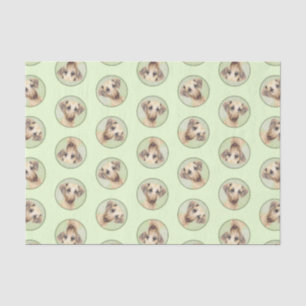 Sloughi Painting Golden Sand Cute Original Dog Art Tissue Paper