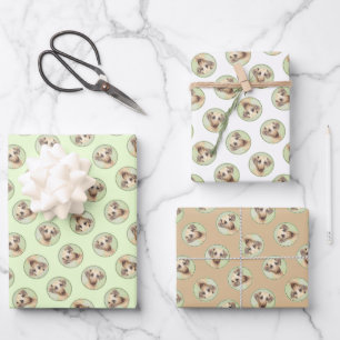 Sloughi Painting Golden Sand Cute Original Dog Art Wrapping Paper Sheet