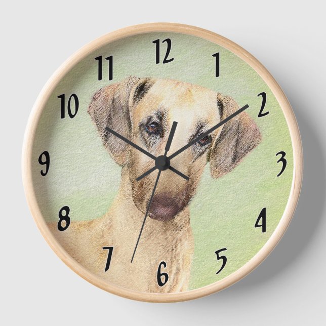 Sloughis Painting - Cute Original Dog Art Clock (Front)