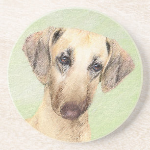 Sloughis Painting - Cute Original Dog Art Coaster