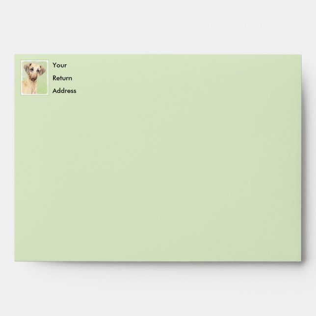 Sloughis Painting - Cute Original Dog Art Envelope (Front)