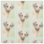 Sloughis Painting - Cute Original Dog Art Fabric