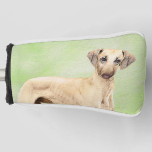 Sloughis Painting - Cute Original Dog Art Golf Head Cover