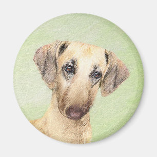 Sloughis Painting - Cute Original Dog Art Magnet