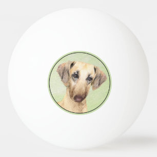 Sloughis Painting - Cute Original Dog Art Ping Pong Ball
