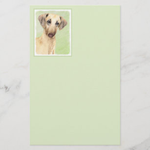 Sloughis Painting - Cute Original Dog Art Stationery