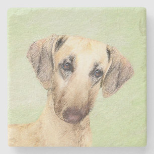Sloughis Painting - Cute Original Dog Art Stone Coaster