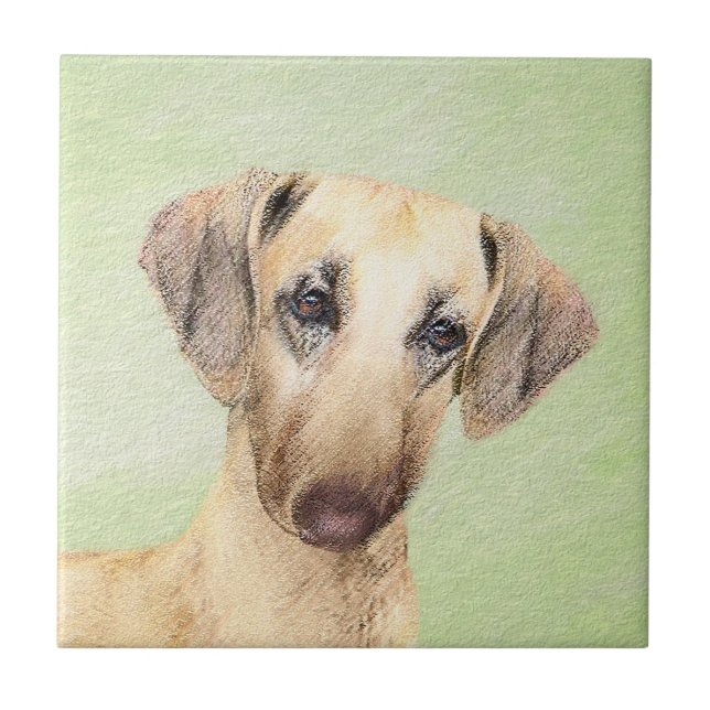 Sloughis Painting - Cute Original Dog Art Tile (Front)