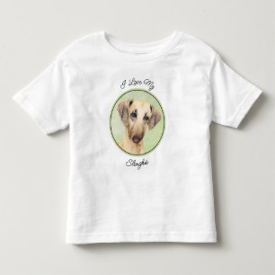 Sloughis Painting - Cute Original Dog Art Toddler T-Shirt