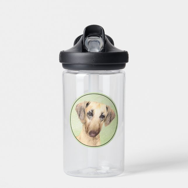 Sloughis Painting - Cute Original Dog Art Water Bottle (Front)