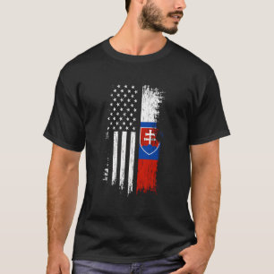 Slovak American Flag Pride Slovakia Usa T-Shirt