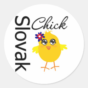 Slovak Chick Classic Round Sticker
