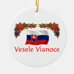 Slovak Christmas Ceramic Tree Decoration