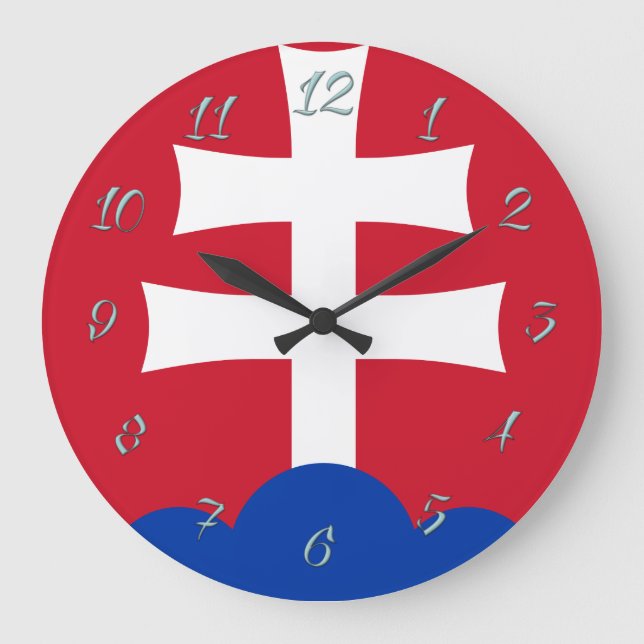 Slovak Coat of arms Large Clock (Front)